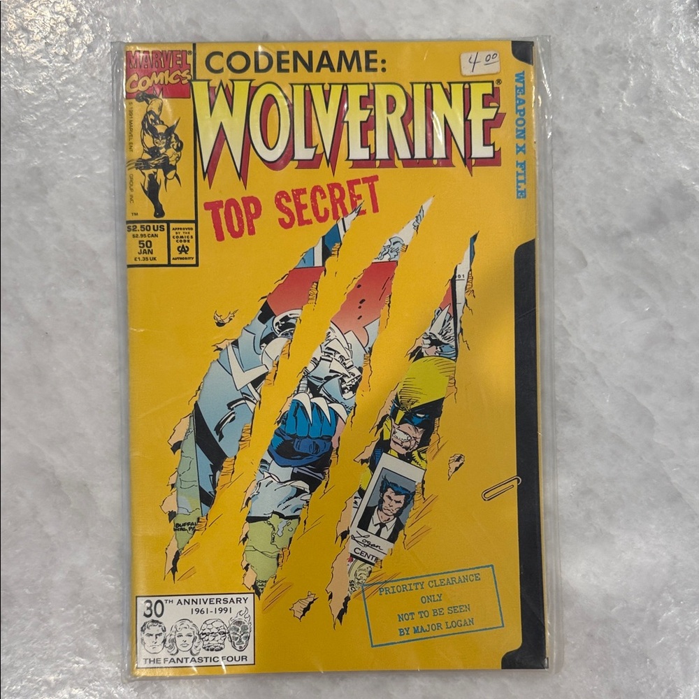 Marvel Wolverine Top Secret Yellow Comic